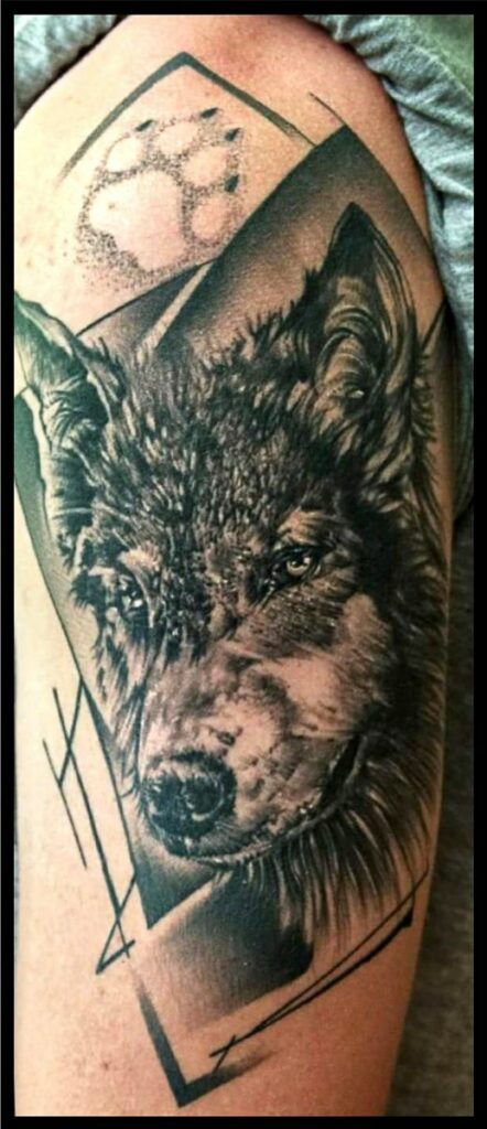 Tattoo Halle Lupus Umbra Wolf